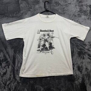 Gap T-Shirt Mens Medium White Vintage 90s Baseball Best 1947 Graphic USA Made